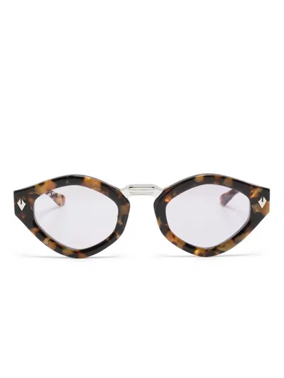 T Henri Eyewear Tortoiseshell-effect Tinted Sunglasses In Brown