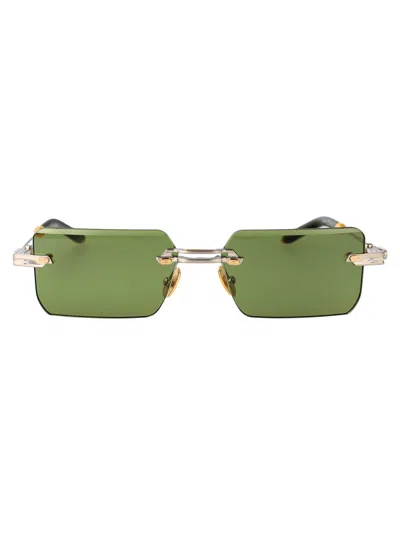T Henri Green Titanium+gold Sunglasses