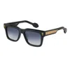 T Henri Blk With Gold Acetate Sunglasses In Obsidian