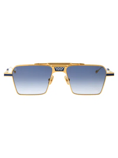 T Henri L'or Bleu Titanium Sunglasses In Blue