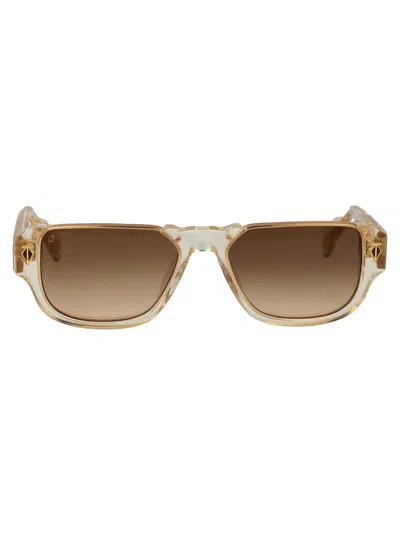 T Henri Nettuno Sunglasses In Honey Crystal