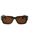 T Henri Olive Green Acetate Sunglasses In Black