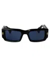T Henri Blk With Gold Acetate Sunglasses In Blk With Gold