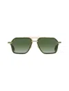 T Henri Shadow - Gold Sunglasses In Green