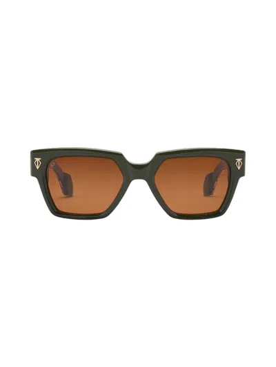 T HENRI UTOPIA - BRIGADE GREEN SUNGLASSES
