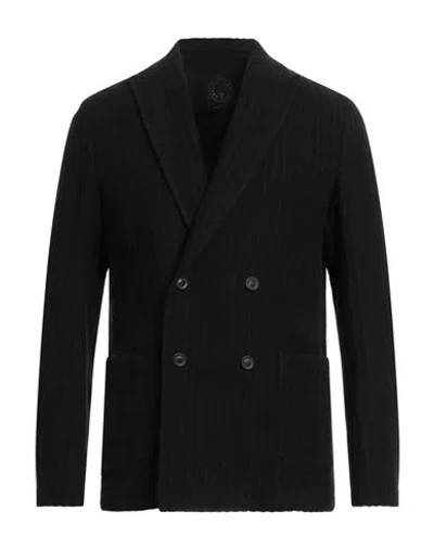 T-jacket By Tonello Man Blazer Black Size Xl Virgin Wool, Polyamide, Viscose