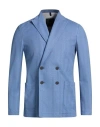 T-jacket By Tonello Man Blazer Azure Size M Cotton In Blue