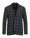 T-jacket By Tonello Man Blazer Midnight Blue Size L Cotton, Viscose, Polyamide, Elastane In Blue