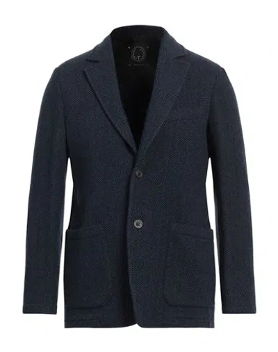 T-jacket By Tonello Man Blazer Navy Size Xl Virgin Wool, Polyamide