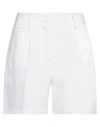 T-jacket By Tonello Woman Shorts & Bermuda Shorts White Size M Viscose, Linen In White