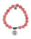 T. Jazelle Love Always Wins Bracelet In Pink Coral In Pink