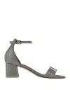 T-progetto Woman Sandals Silver Size 6 Textile Fibers In Silver