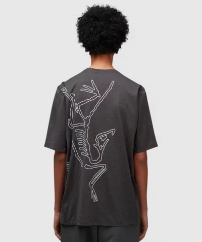 T-shirts Arcteryx Cormac Arc�bird Logo T-shirt In Black Heather