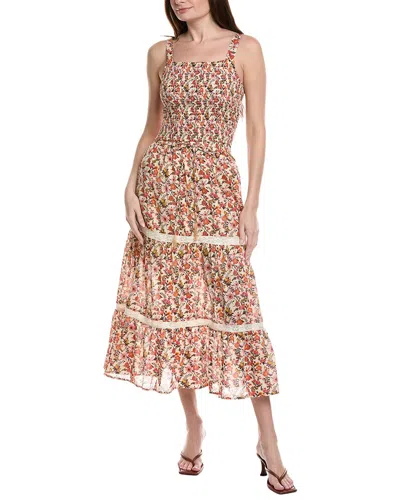 T Tahari 2pc Woven Blouse & Skirt Set In Brown