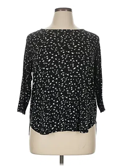 Pre-owned T Tahari 3/4 Sleeve Blouse In Black