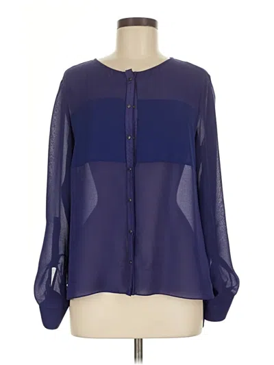 Pre-owned T Tahari 3/4 Sleeve Blouse In Blue