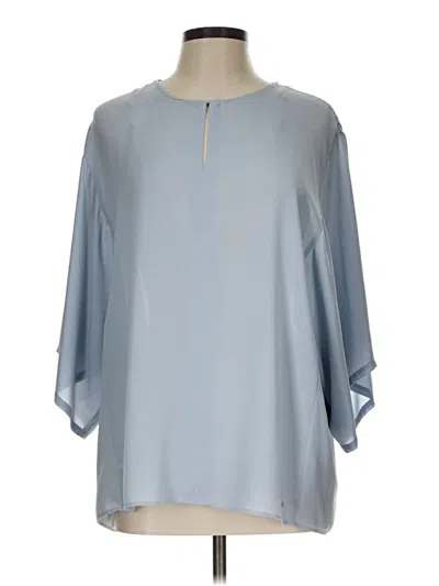 Pre-owned T Tahari 3/4 Sleeve Blouse In Blue