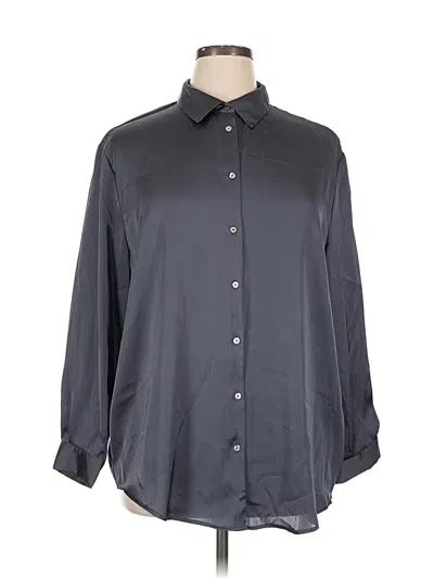 Pre-owned T Tahari 3/4 Sleeve Blouse In Gray