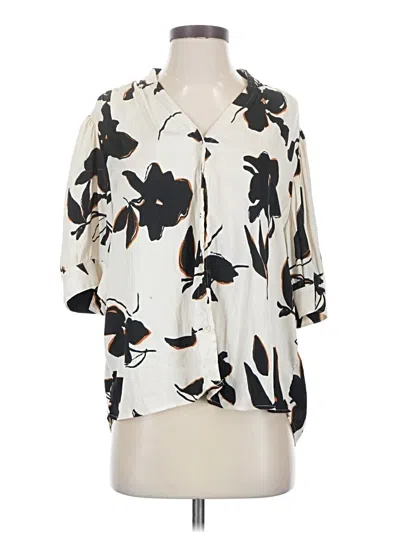 Pre-owned T Tahari 3/4 Sleeve Blouse In Ivory