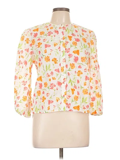Pre-owned T Tahari 3/4 Sleeve Blouse In Orange