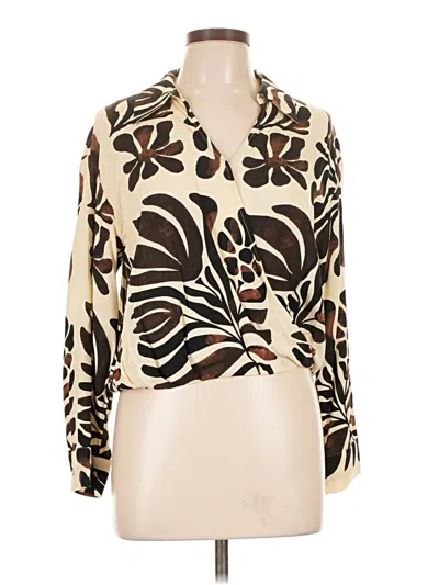 Pre-owned T Tahari 3/4 Sleeve Blouse In White