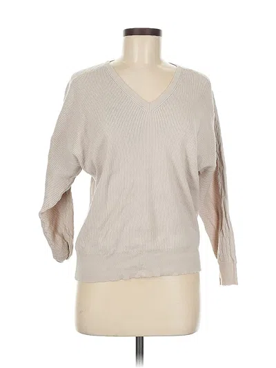 Pre-owned T Tahari 3/4 Sleeve T-shirt In Brown