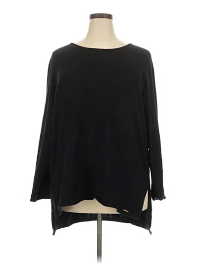 Pre-owned T Tahari 3/4 Sleeve T-shirt In Black