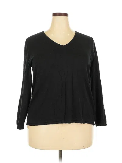 Pre-owned T Tahari 3/4 Sleeve T-shirt In Black