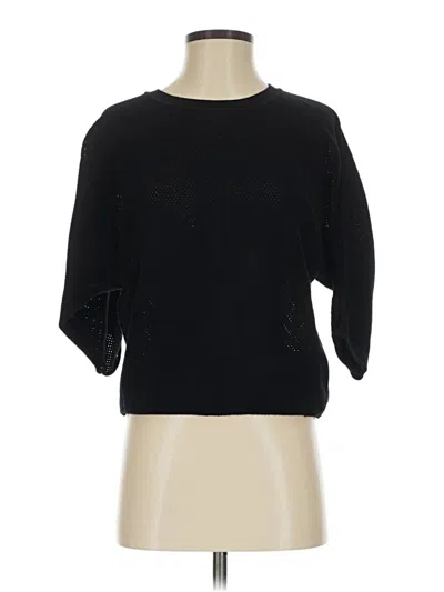 Pre-owned T Tahari 3/4 Sleeve T-shirt In Black