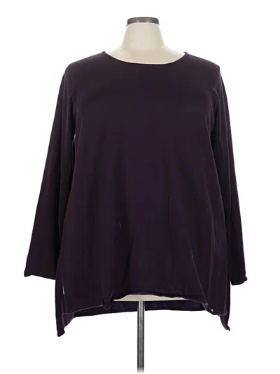 Pre-owned T Tahari 3/4 Sleeve T-shirt In Purple