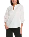 T Tahari A-line Blouse In White