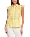 T Tahari A-line Blouse In Yellow