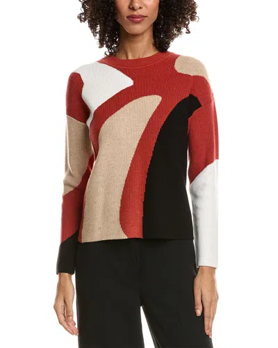 T TAHARI ABSTRACT COLORBLOCK SWEATER