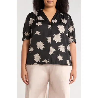 T Tahari Airflow Short Sleeve Button-up Shirt