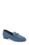 T Tahari Alhambra Bit Loafer In Blue Denim