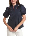 T Tahari A-line Blouse In Multi