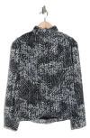 T Tahari Animal Print Long Sleeve Chiffon Top In Multi