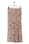 T Tahari Ankle Crop Wide Leg Palazzo Pants In Light Blue Colorful Paisley