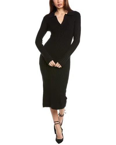 T Tahari Baby Cable Dress In Black