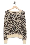 T Tahari Bateau Neck Jacquard Sweater In Animal Print