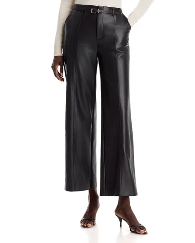 T Tahari Belted Faux Leather Pants In Black