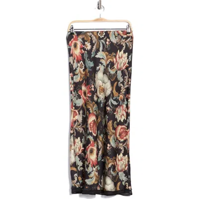 T Tahari Bias Cut Midi Skirt In Brown