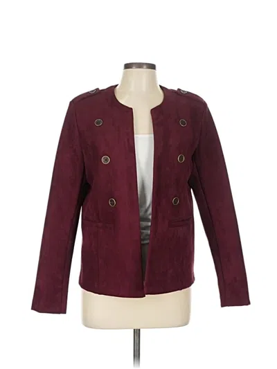 Pre-owned T Tahari Blazer Jacket In Burgundy