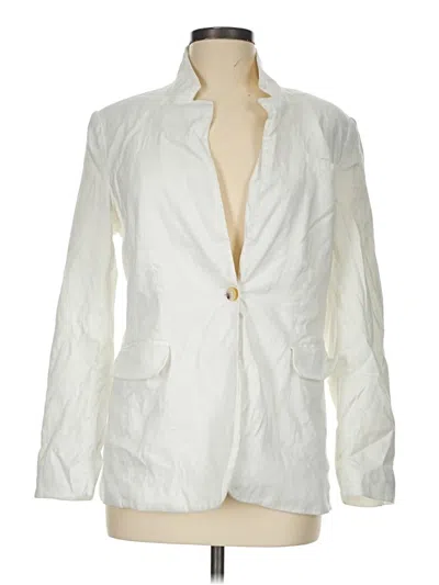 Pre-owned T Tahari Blazer Jacket In White