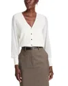 T Tahari Blouson Sleeve Rib Cardigan In White