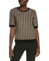 T Tahari Blouson Elbow Sleeve Sweater