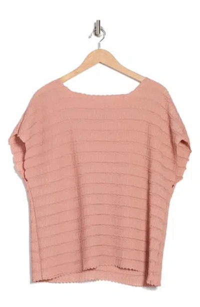T Tahari Boat Neck Cap Sleeve Top
