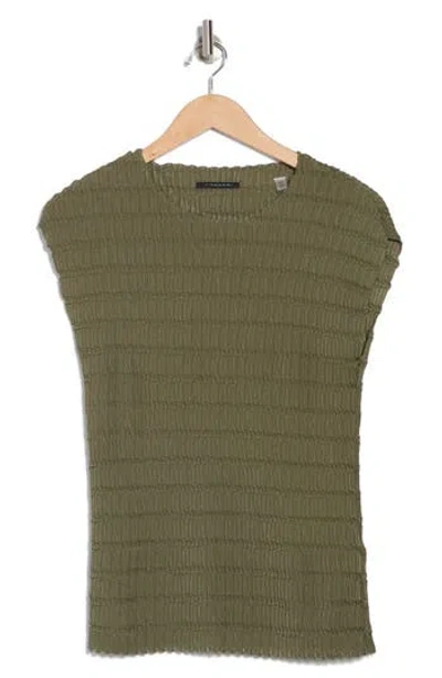 T Tahari Boat Neck Cap Sleeve Top