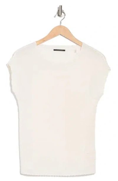 T Tahari Boat Neck Cap Sleeve Top