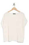 T Tahari Boat Neck Cap Sleeve Top In Neutral